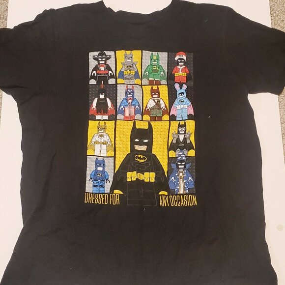 LEGO Batman Movie Youth XL Black T-Shirt  'Dressed for Any Occasion' Graphic Tee - Picture 3 of 3